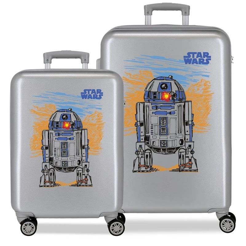 Star Wars Joumma Galaxy Luggage Set Silver 55/65 cm Rigid ABS Side Combination Lock 91L 5.6kg 4 Double Wheels Hand Luggage