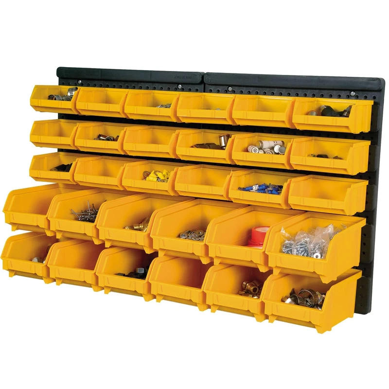Polypropylene panel 64.5 x 1.8 x 38.5 cm + 18 containers 10x9.5x5 cm + 12 containers 10.5x16.5x7.4 cm - Image 1