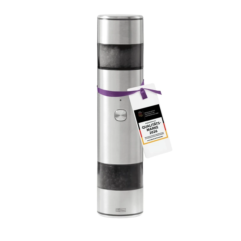 AdHoc i.Mill Duo USB Electric Salt and Pepper Grinder, Gravity Activated