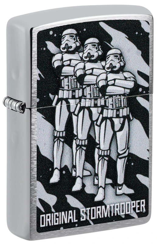 Zippo Windproof Lighter, Original Stormtrooper Squad, Brushed Chrome, Color Image
