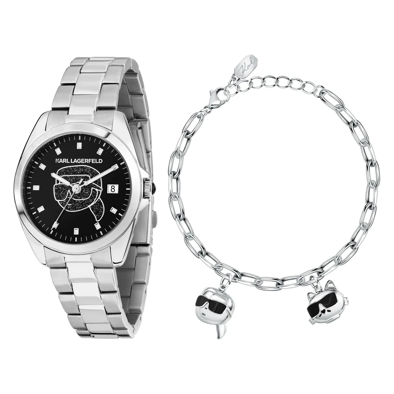 Reloj Karl Lagerfeld - Round Essentials 35mm 3h Blk Dial Ss Br / 5 Atm - Image 1