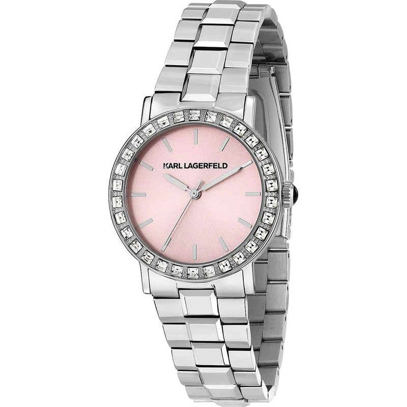 Reloj Karl Lagerfeld - Crystals 33mm 3h Pink Dial Ss Br / 5 Atm