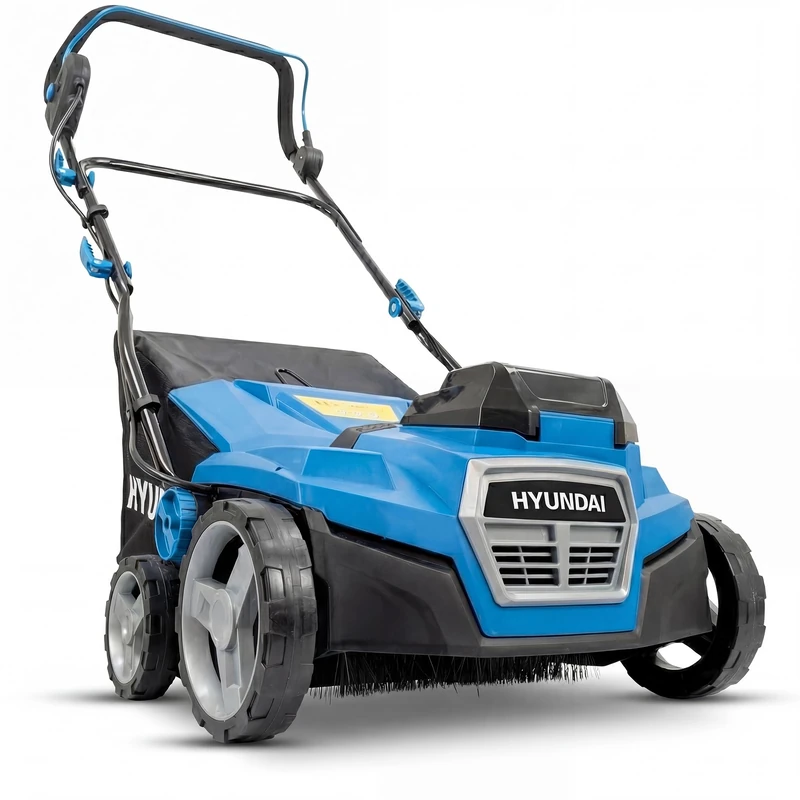 Hyundai 38cm / 15” 40V Cordless Artificial Grass Sweeper (2x20V), Brushless Motor, 45L Collection Bag, 5 Height Settings, 2x 4.0Ah Batteries & Charger