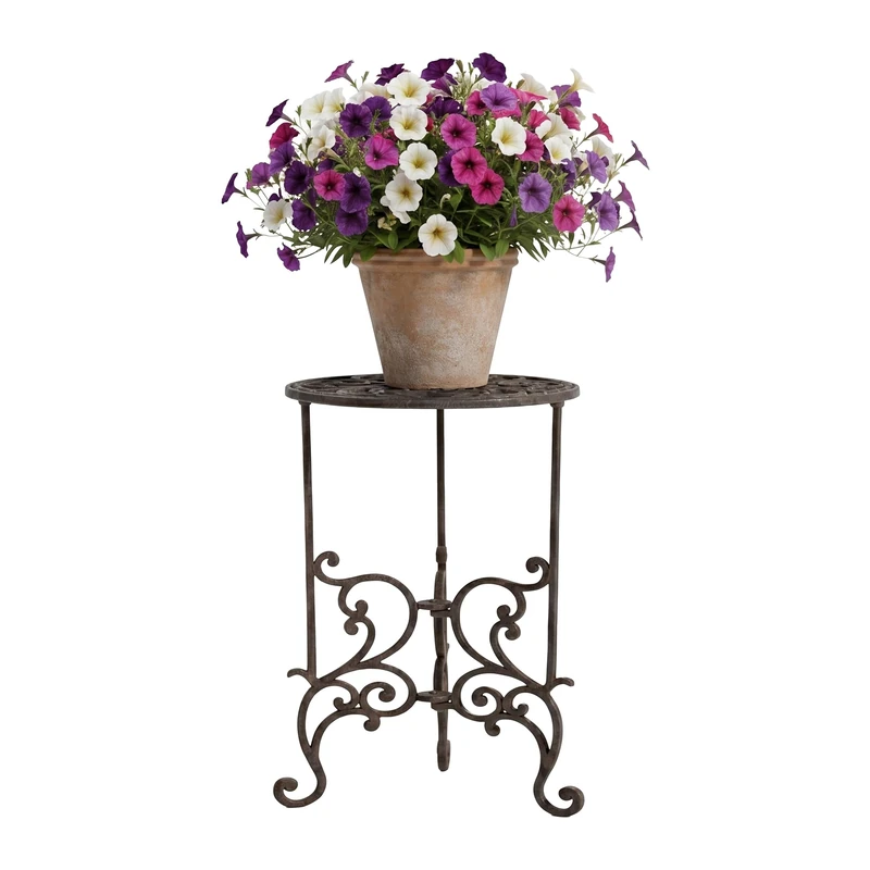 Relaxdays Vintage Cast Iron Plant Stand - 49.5x27.5 cm