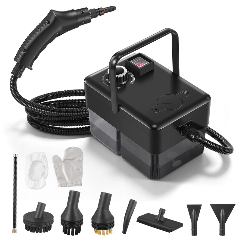 Yabano Handheld Steam Cleaner, 1950W 1.5L Tank, 10 Accessories