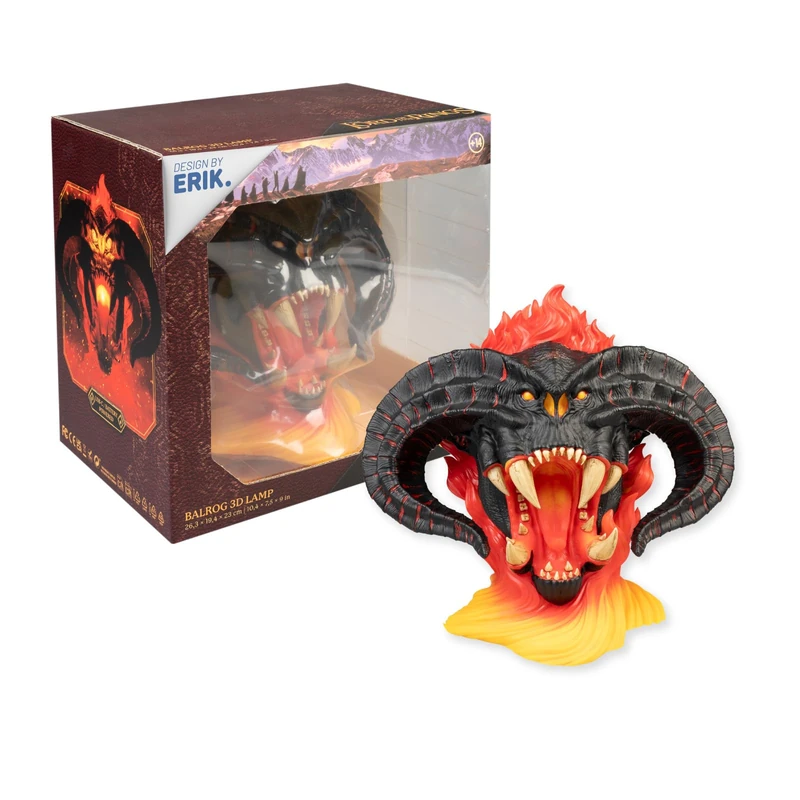 Grupo Erik Battery Lamp - The Lord of the Rings Gifts | Desk Lamp Table, Mood Light, Gaming Light | Balrog Figurine, The Lord of the Rings Merchandise, LOTR Gifts, Cool Room Decor - Image 1