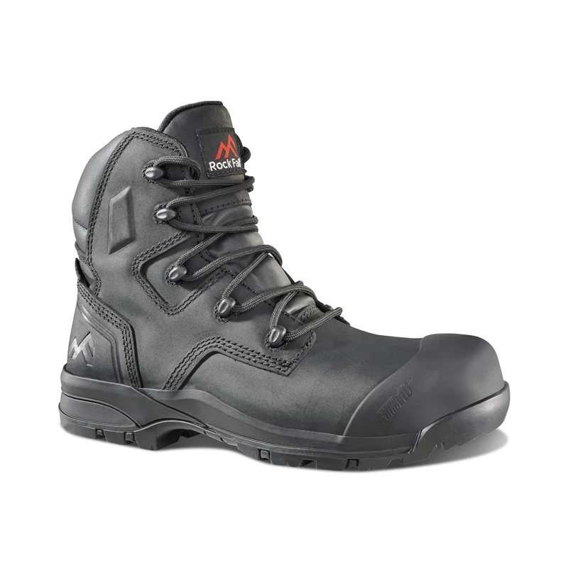 Rock Fall Carbon RF725 Work & Utility Safety Boots Unisex, Steel Toe Cap Boots, SRC Slip Rated and Water Repellent, Cold Insulated and Wide Fitting UK 7 Black