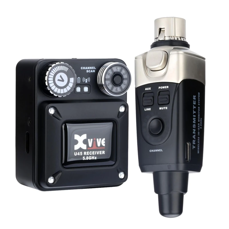 Xvive U45 In-Ear Monitor Wireless System, 5.8 GHz, Stealth Black