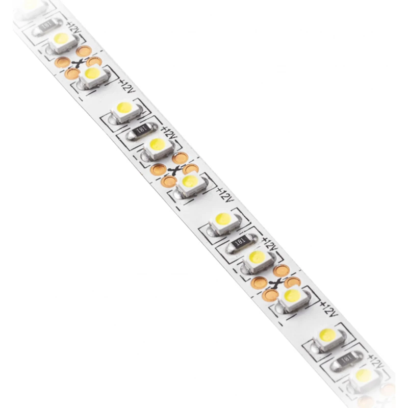GTV LED Strip 50 m Roll Flash 2835 MW, 120 LEDs/m, Dimmable, 7.3 W/m, 12 V DC, 8 mm Wide, Separable Every 5 cm, Light Strip Furniture Kitchen, Neutral White 4000 K - Image 1