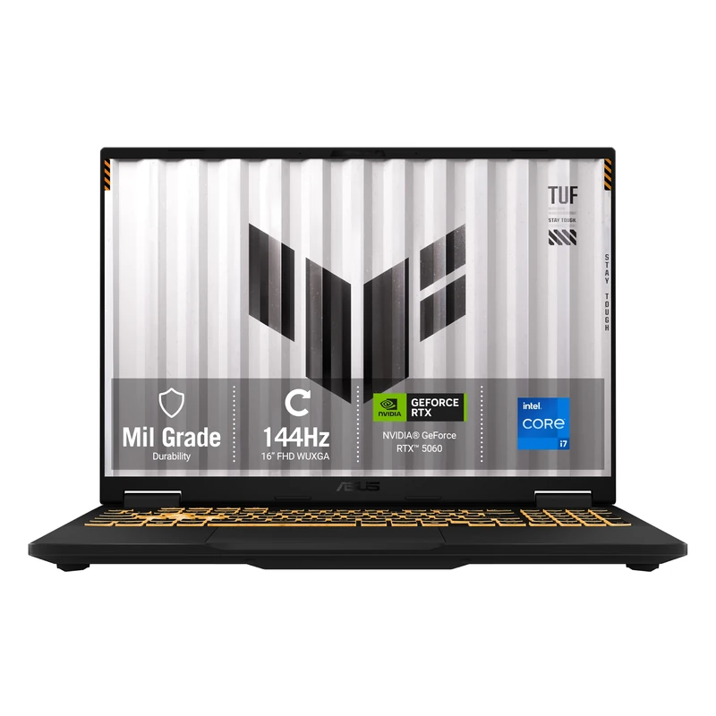 ASUS TUF Gaming F16 FX608JMI Gaming Laptop | 16.0" WUXGA 144Hz Screen | Intel i7-14650HX | NVIDIA GeForce RTX 5060 | 16GB RAM | 512GB PCIe SSD | Windows 11