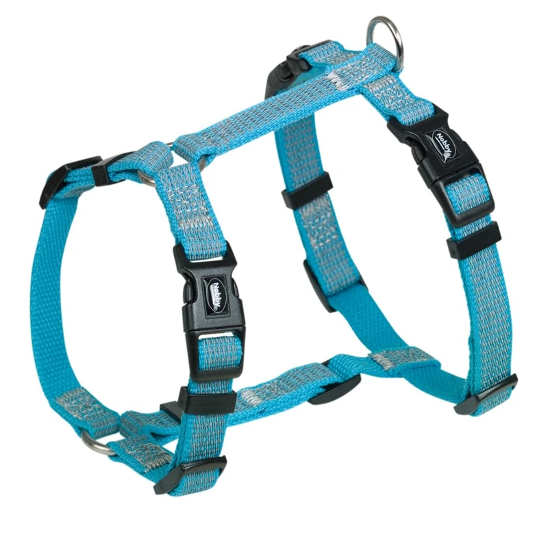 Nobby Full Reflect 52067-32 Harness Light Blue L-XL: Neck: 50-66 cm, Chest: 63-90 cm, W: 25 mm