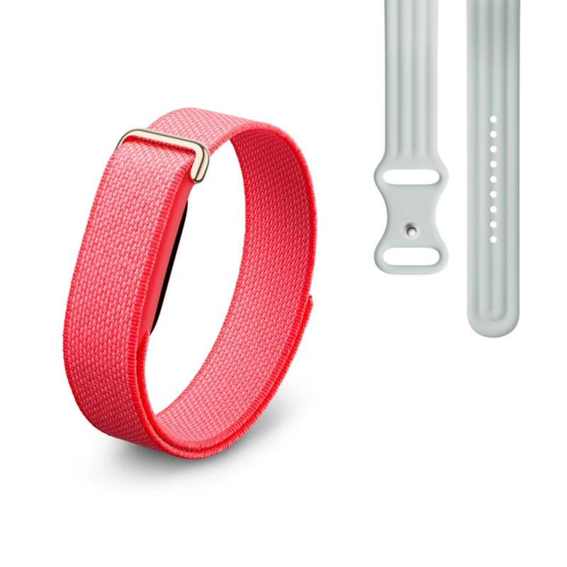 Google Fitbit Air - Screenless Activity Tracker with Fitness, Heart Rate, and Sleep Tracking - Works with iOS and Android - Berry + Fitbit Air Active Band - Fog, Small