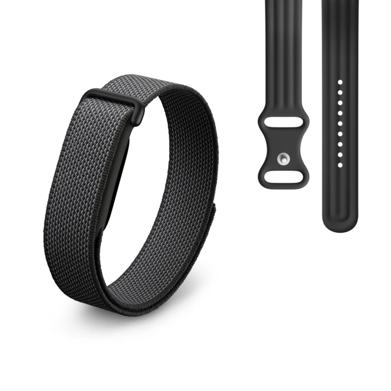 Google Fitbit Air - Screenless Activity Tracker with Fitness, Heart Rate, and Sleep Tracking - Works with iOS and Android - Obsidian + Fitbit Air Active Band - Obsidian, Small