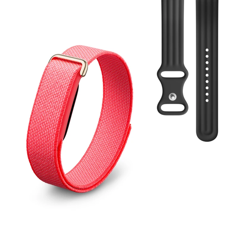 Google Fitbit Air - Screenless Activity Tracker with Fitness, Heart Rate, and Sleep Tracking - Works with iOS and Android - Berry + Fitbit Air Active Band - Obsidian, Large
