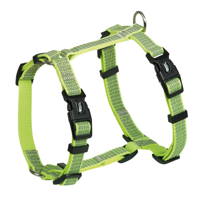 Nobby 52067-24 Harness Full Reflect Yellow L-XL: Neck: 50-66 cm, Chest: 63-90 cm, W: 25 mm