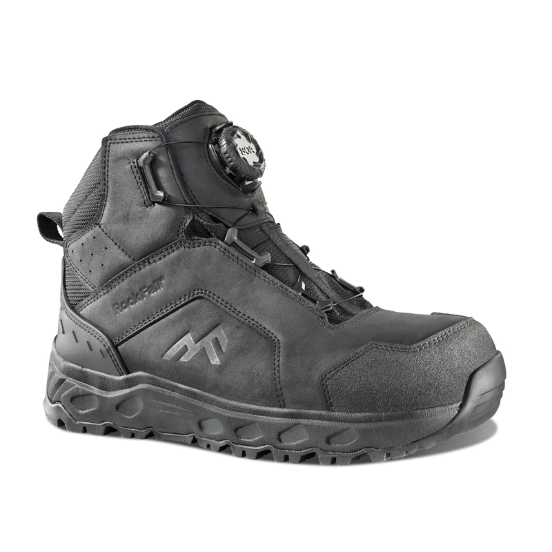 Rock Fall Otus RF200 Work & Utility Safety Boots Unisex, Steel Toe Cap Boots, SRC Slip Rated and Water Repellent, Cold Insulated and Wide Fitting UK 13 Black
