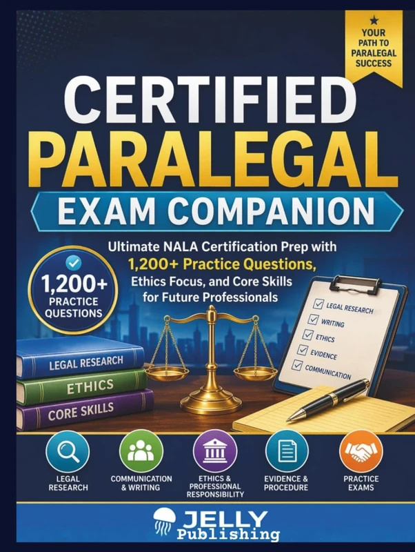 Certified Paralegal Exam Companion: Ultimate NALA Certification Prep with 1,200+ Practice Questions, Ethics Focus, and Core Skills for Future Professionals