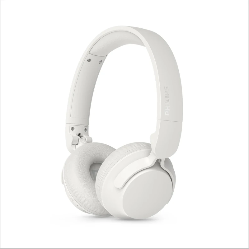 Philips TAH4500WT On‑Ear Wireless Noise‑Cancelling Headphones, 70h Play Time, Dynamic Bass, 32 mm Drivers, Bluetooth 6.0 Multipoint, Fast Pair, Replaceable Cushions & Battery – White - Image 1