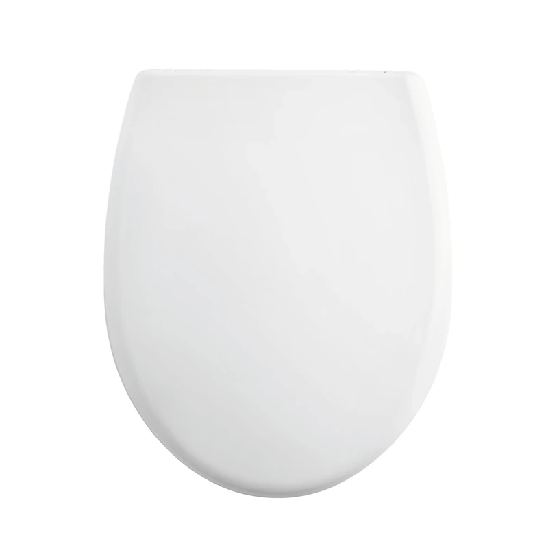 Wirquin 20724947 Casablanca White thermoset Toilet seat, Soft-Close Brake, Removable top, Stainless Steel Hinges, Universal U-Shape