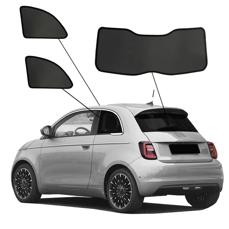 SunClip Privacy & Sun protection compatible with Fiat 500e (332) 2020- excl. 3+1