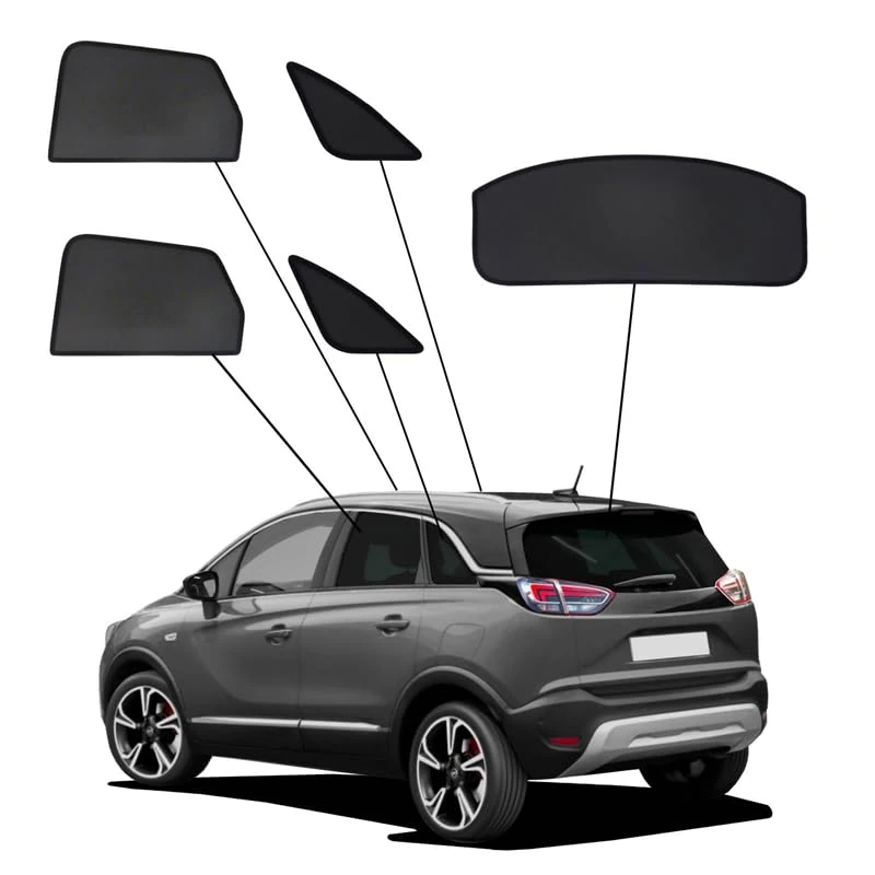 SunClip Privacy & Sun protection compatible with Opel Crossland X 2017-
