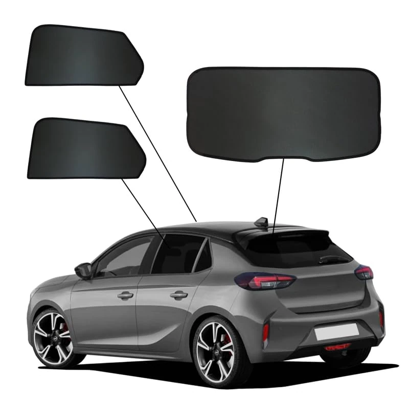 SunClip Privacy & Sun protection compatible with Opel Corsa F 5-doors 2019- incl. Corsa-e