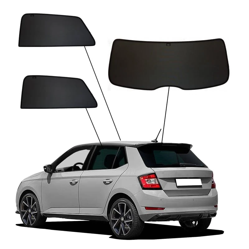 SunClip Privacy & Sun protection compatible with Skoda Fabia III (NJ3) HB 5-doors 2014-2021