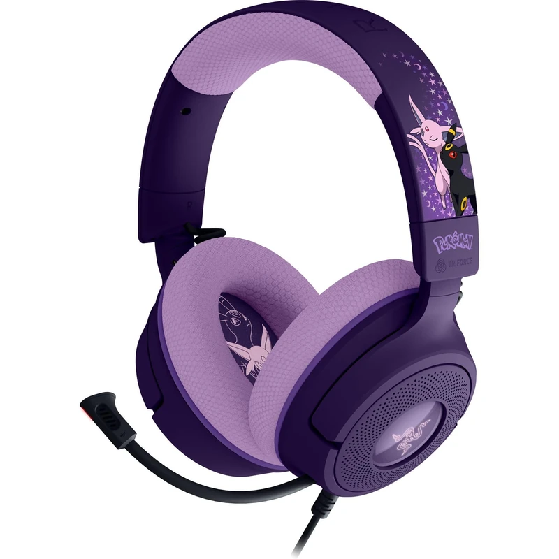 Razer Kraken V4 X Pokémon Espeon & Umbreon Edition - Wired USB Gaming Headset - TriForce 40mm Drivers - Retractable Cardioid Mic - Surround Sound - Chroma RGB
