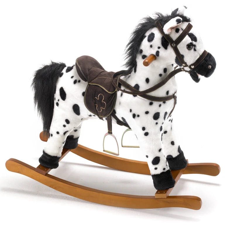 Bayer Chic 2000 - Carlotta Rocking Horse with Sound, Black, White - Image 1