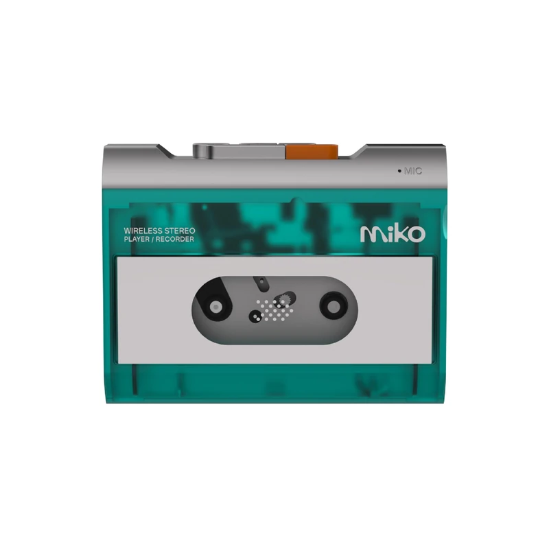 Gadhouse Miko Cassette Player with Bluetooth 5.3 - Portable Cassette Tape Player with Transparent Design, USB-C and Battery Power, Built-In Mic, One-Touch Recording, AUX-In and 3.5mm Jack - Image 1
