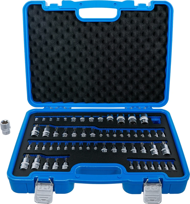 BGS 5135 | Bit and Socket Wrench Insert Set | E-Profile/T-Profile/T-Profile with Hole/TP Profile | 60 Pieces