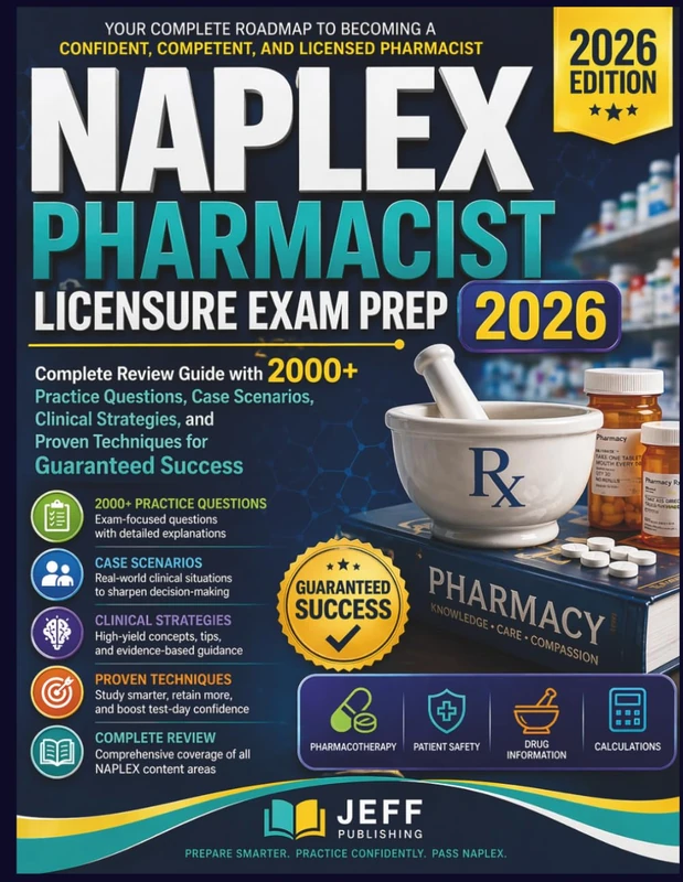 NAPLEX Pharmacist Licensure Exam Prep 2026: Complete Review Guide with 2000+ Practice Questions, Case Scenarios, Clinical Strategies, and Proven Techniques for Guaranteed Success