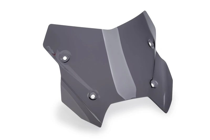 Puig 22680F Sport Screen compact and aerodynamic in high-impact acrylic with rounded profile and sporty design improving protection and visibility, Dark Smoke