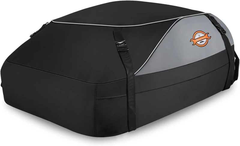 Sailnovo Car Roof Box Foldable Roof Bag 15 Cubic Feet (Grey/Black) - Image 1