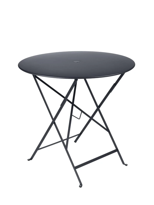 Fermob FE-BISTRO77/C Round Bistro Table Range 2026, Steel, Carbon, Foldable, for Outdoor, Diameter 77 x H 74 cm