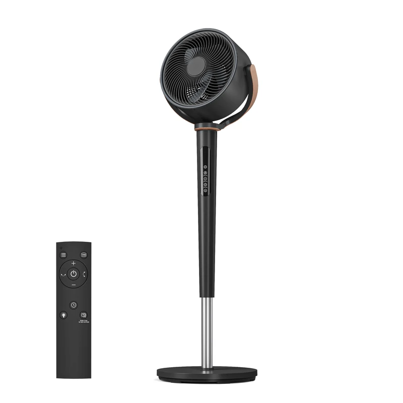 JUMMICO 20dB Ultra Quiet Pedestal Fan for Bedroom, 2-in-1 Adjustable Height Desk & Floor Fan with Remote, 16 Speeds 4 Modes, 26m Airflow, 12H Timer, Auto Oscillating 3D Air Circulator