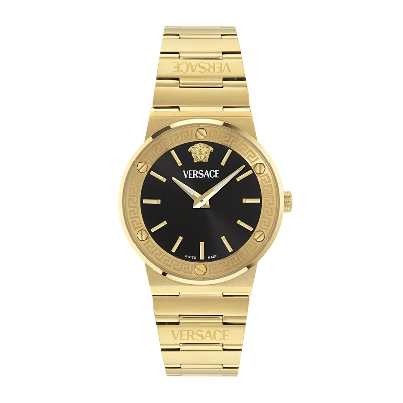 Versace Men's Analogue Quartz Watch Greca Logo Aereo Swiss Made