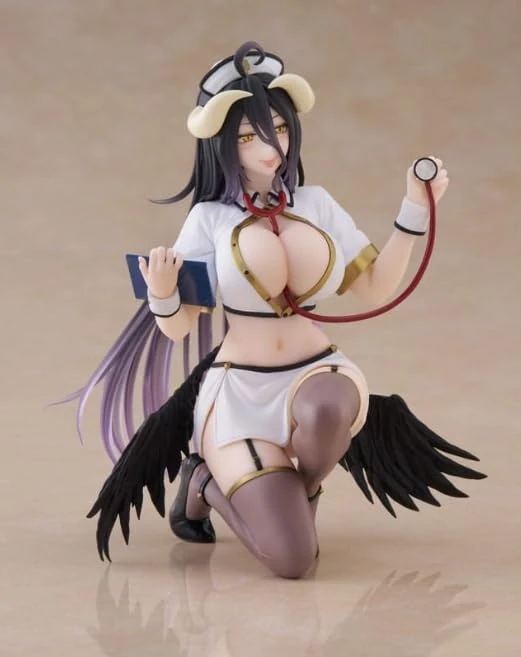 Overlord PVC Statue Desktop Cute Figure Albedo Nurse Ver. Renewal 13 cm