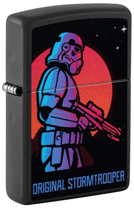 Zippo Windproof Lighter, Original Stormtrooper Moon, Black Matte, Color Image