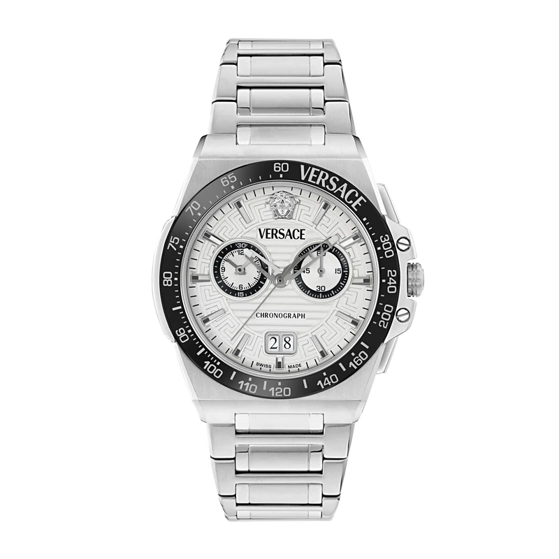 Versace Men's Chronograph Quartz Watch Greca Reaction Swiss Made