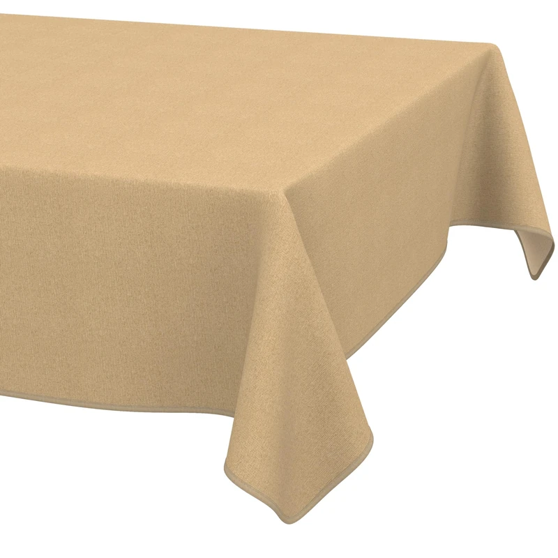 ANRO Washable Tablecloth Beige Linen Look Rectangular 220 x 140 cm - Garden Tablecloth Indoor Outdoor Water-Repellent Dirt-Repellent Easy Care with Hem