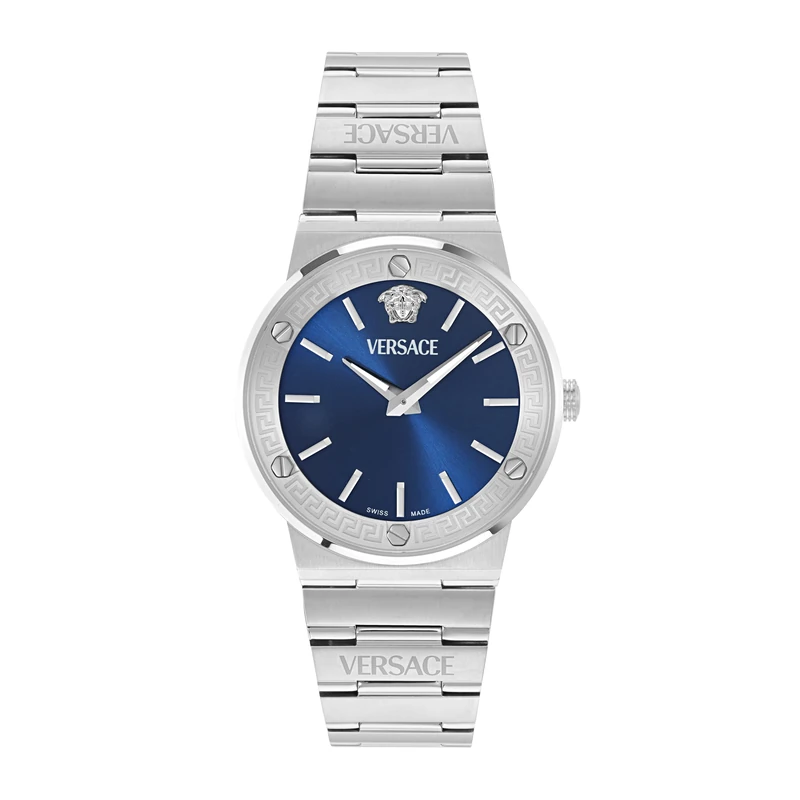 Versace Men's Analogue Quartz Watch Greca Logo Aereo Swiss Made