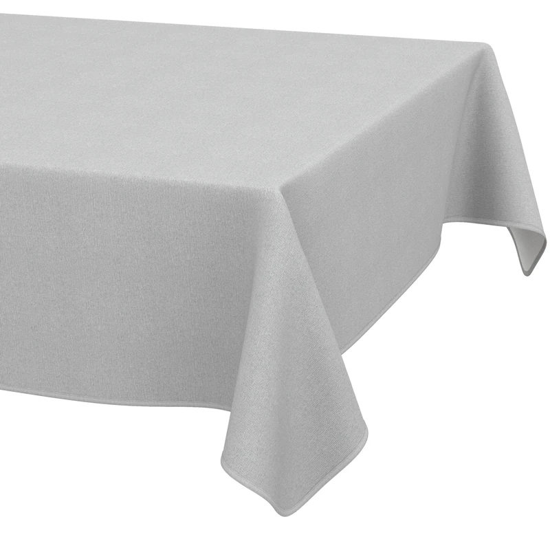 ANRO Washable Tablecloth Grey Linen Look Rectangular 240 x 140 cm - Garden Tablecloth Indoor Outdoor Water-Repellent Dirt-Repellent Easy Care with Hem