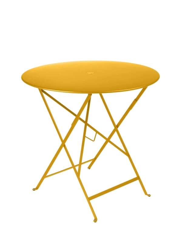Fermob FE-BISTRO77/M Bistro Round Table Range 2026, Steel, Honey Colour, Ø 77 x H 74 cm, Folding, for Outdoor Use - Image 1