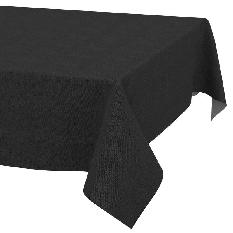 ANRO Washable Tablecloth Anthracite Linen Look Rectangular 400 x 140 cm - Garden Tablecloth Indoor Outdoor Water-Repellent Dirt-Repellent Easy Care Cut Edge - Image 1