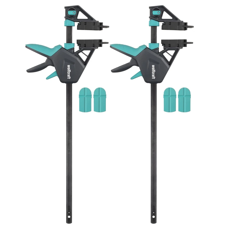 wolfcraft 2 PRO Clamps - for Precise Alignment and securing of decking Boards Before and During Screw Fixing - 8679060 - Image 1