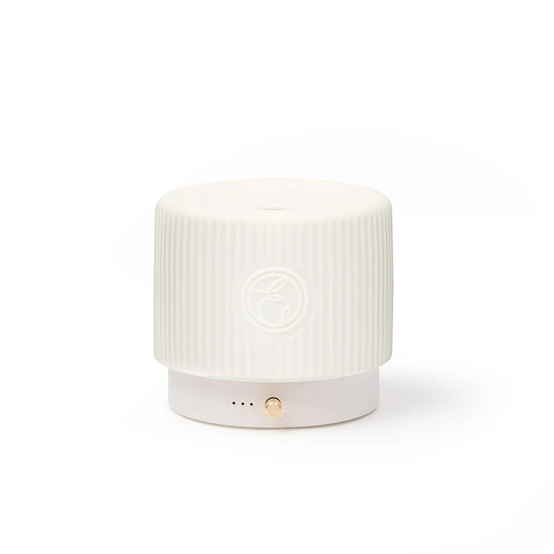 ESPA Wellness Aromatherapy Electric Diffuser | Micro-fine Mist Essential Oil Diffuser with Sleep Timer & Dimmable Light | Ceramic & Wood Design | Spa-Like Home Fragrance | Up to 24 hour run time - Image 1
