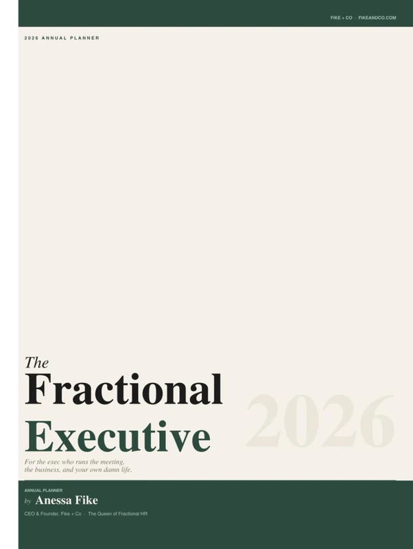 The Fractional Executive: 2026 Annual Planner