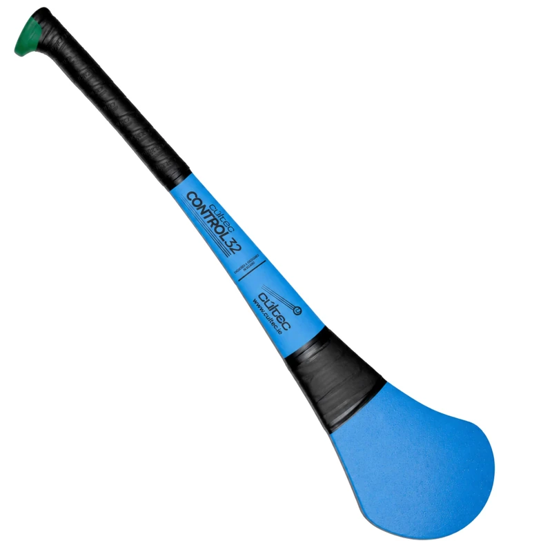 Cúltec Control Coloured Composite Hurling Stick, GAA Approved Fibre Hurley with Cushioned Dual Grip, Textured Bas, Weatherproof Low Maintenance Design, Blue, 32 inch