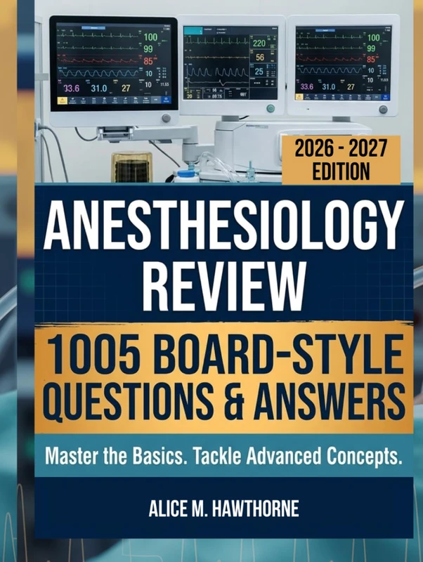 Anesthesiology Review: 1005 Board-Style Questions and Answers for Basic Mastery, Clinical Reasoning, and Advanced Concepts